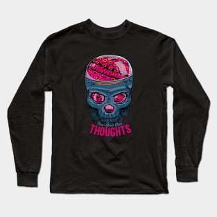 Fear your own thoughts octopus skull Long Sleeve T-Shirt